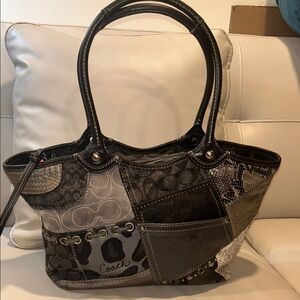 Coach Y2K Bleeker Tonal Patchwork Tote Bag